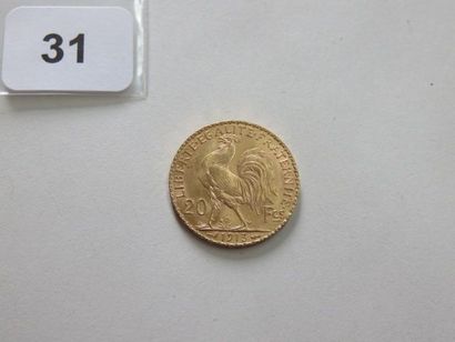 20 Francs or Coq 1913 SUP