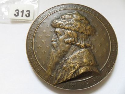 Médaille - Jean Gutenberg 1400 - 1468, inventeur...