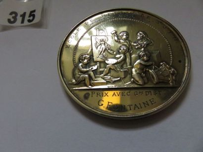 Médaille belge - Léopold II et école de dessin,...