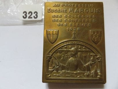 Plaquette - Rennes - A/ Eugène Marquis, buste...