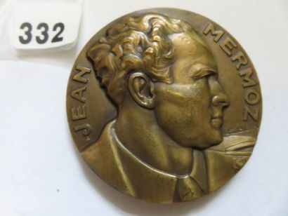 Médaille - Jean Mermoz 1901 - 1936 - A/ Buste...