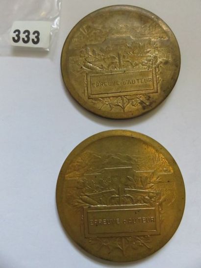 Lot de 2 médailles - Chambre de Commerce...