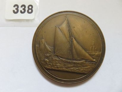 Médaille - Marine marchande A/ Bateau à voile...