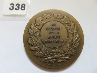 Médaille - Marine marchande A/ Bateau à voile...