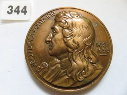 Médaille - Jean de la Fontaine 1621 - 1695,...