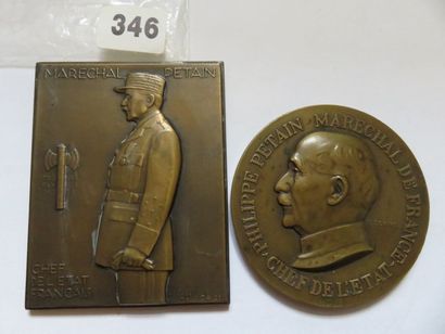 Plaquette et médaille (lot de deux) - Maréchal...