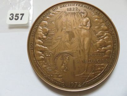 Médaille - Hommage à Jean François Champollion...