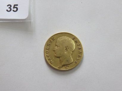 40 Francs or Napoléon Ier, tête nue, calendrier...