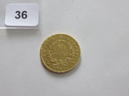 40 Francs or Napoléon Ier, tête laurée, empire...