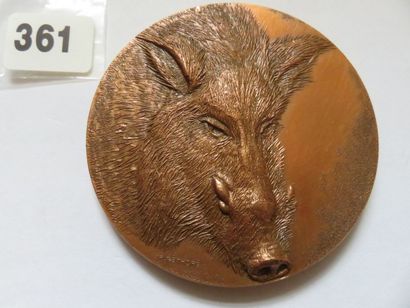 Médaille - Sangliers, par J.P. Réthoré -...