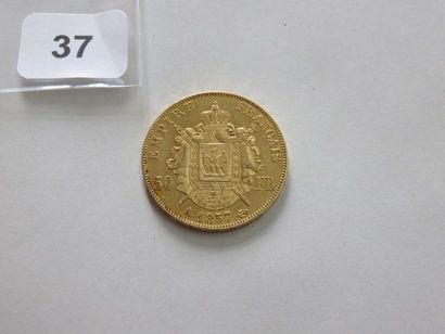 50 Francs or Napoléon III tête nue 1857 A...