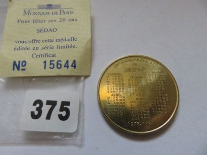 Médaille souvenir de la Monnaie de Paris...