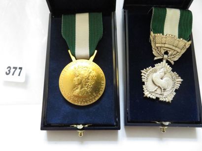 Médaille - lot de 2 médailles d'Honneur Régionale...