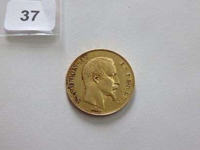 50 Francs or Napoléon III tête nue 1857 A...