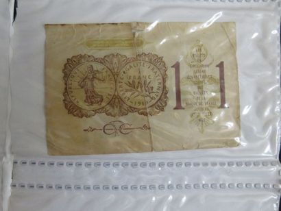 Lot de 7 billets, dont 3 de la Banque de...