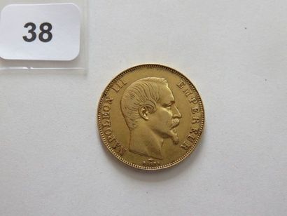 50 Francs or Napoléon III tête nue 1858 A...
