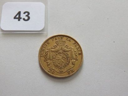 Belgique - 20 Francs or Léopold II 1878 TB+...