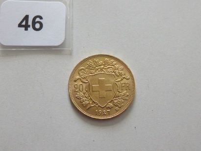Suisse - 20 Francs or 1927 B TTB+