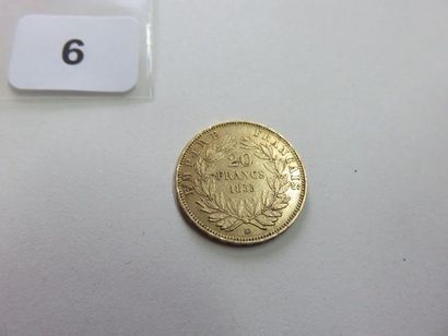 20 Francs or Napoléon III tête nue 1855 BB...