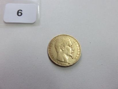 20 Francs or Napoléon III tête nue 1855 BB...