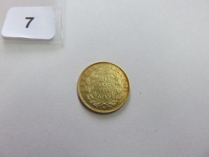 20 Francs or Napoléon III tête nue 1856 BB...