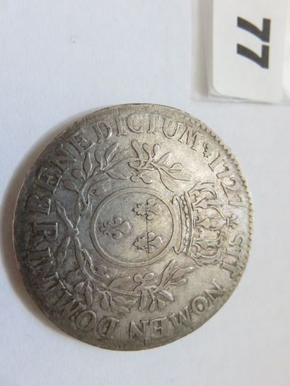 Louis XV - Écu aux branches d'olivier 1727...