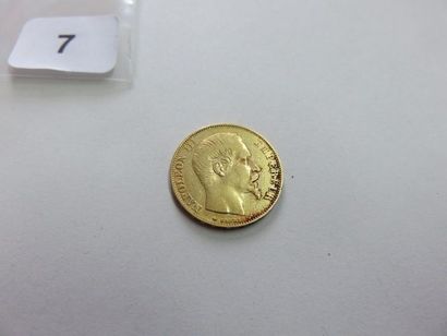 20 Francs or Napoléon III tête nue 1856 BB...