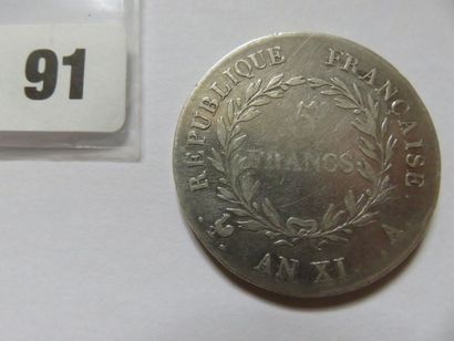 France - 5 Francs Bonaparte premier consul...