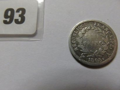 France - Demi-Franc Napoléon Ier, tête laurée,...