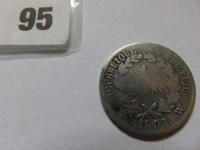 France - 1 Franc Napoléon Ier, tête laurée,...