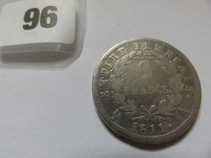 France - 2 Francs Napoléon Ier, tête laurée,...