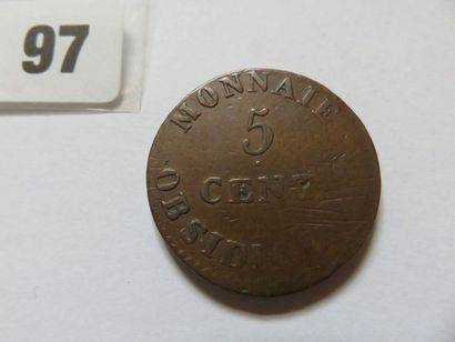 France - Monnaie obsidionale de 5 Centimes,...