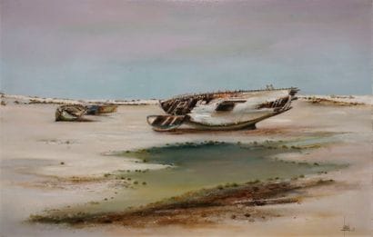 LOUEDIN BERNARD, NE EN 1938 MAREE BASSE,...