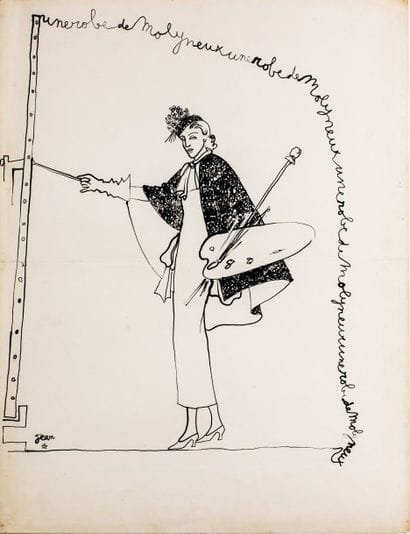 COCTEAU JEAN, 1889-1963 UNE ROBE DE MOLYNEUX,...