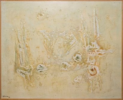HÉKIMIAN VAHE, 1915-1997 COMPOSITION BEIGE,...
