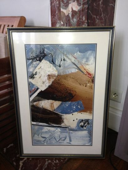 CAT. FIAULT Composition abstraite Acrylique...