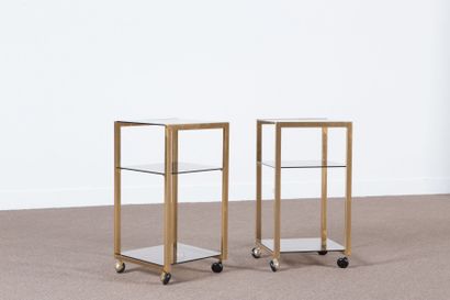 TRAVAIL CONTEMPORAIN 2 tables carrées sur...