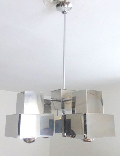 Circa 1970 Suspension composée de 4 diffuseurs...