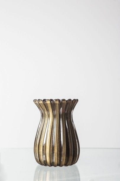 Archimède SEGUSO Vase à col évasé en verre...