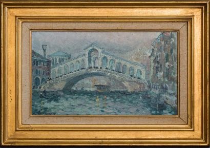 HAMBOURG André, 1909-1999 Brume au Rialto,...