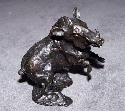 DAVID José Maria, 1944-2015 Sanglier bronze...