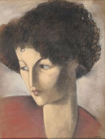 OTERO Mariano, né en 1942 Jeune femme brune...