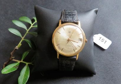 LIP Montre d'homme en or jaune 750 millièmes,...