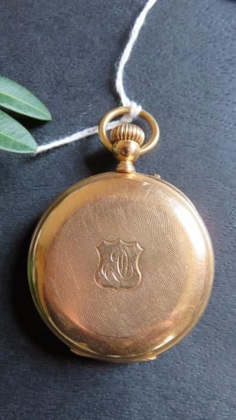 Montre de poche en or jaune 750 millièmes,...