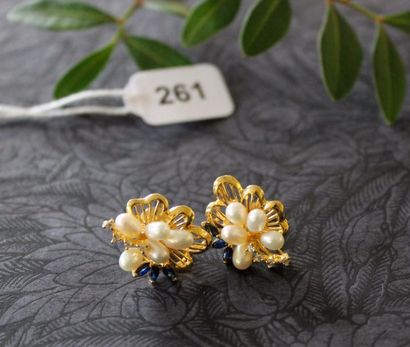 Paire de boucles d'oreilles or jaune 750...