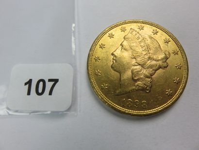 Monnaie or - USA - 20 Dollars Liberty 1898...