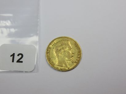 Monnaie or - 20 Francs Napoléon III tête...