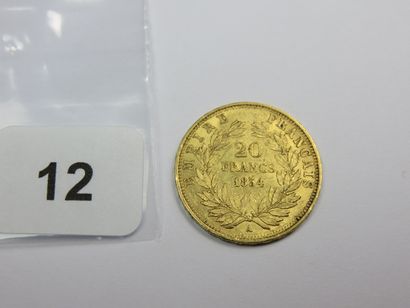 Monnaie or - 20 Francs Napoléon III tête...
