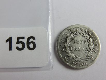 Monnaie - Demi-Franc Napoléon Ier tête laurée,...