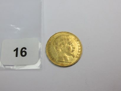 Monnaie or - 20 Francs Napoléon III tête...